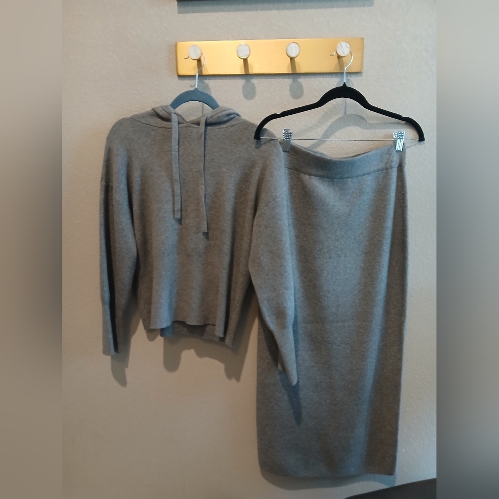 A New Day Gray Skirt Set